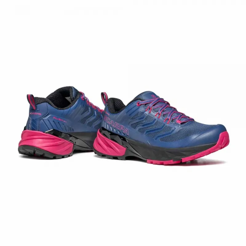 Scarpa Womens Rush GTX Shoes - Blue-Fuxia-2